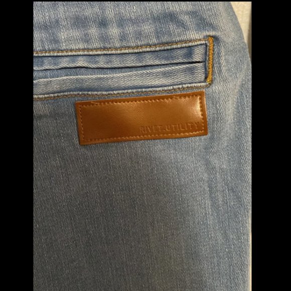 Size women’s small/S, Rivet Utility Denim jumper, long sleeve romper - Picture 6 of 7